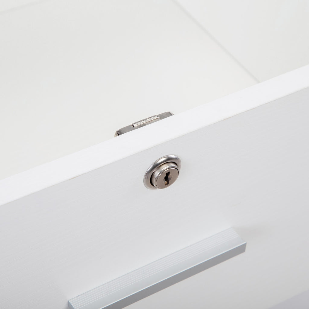 Wall-Mount Styling Station for Hair Salon Barber Spa Storage Cabinet