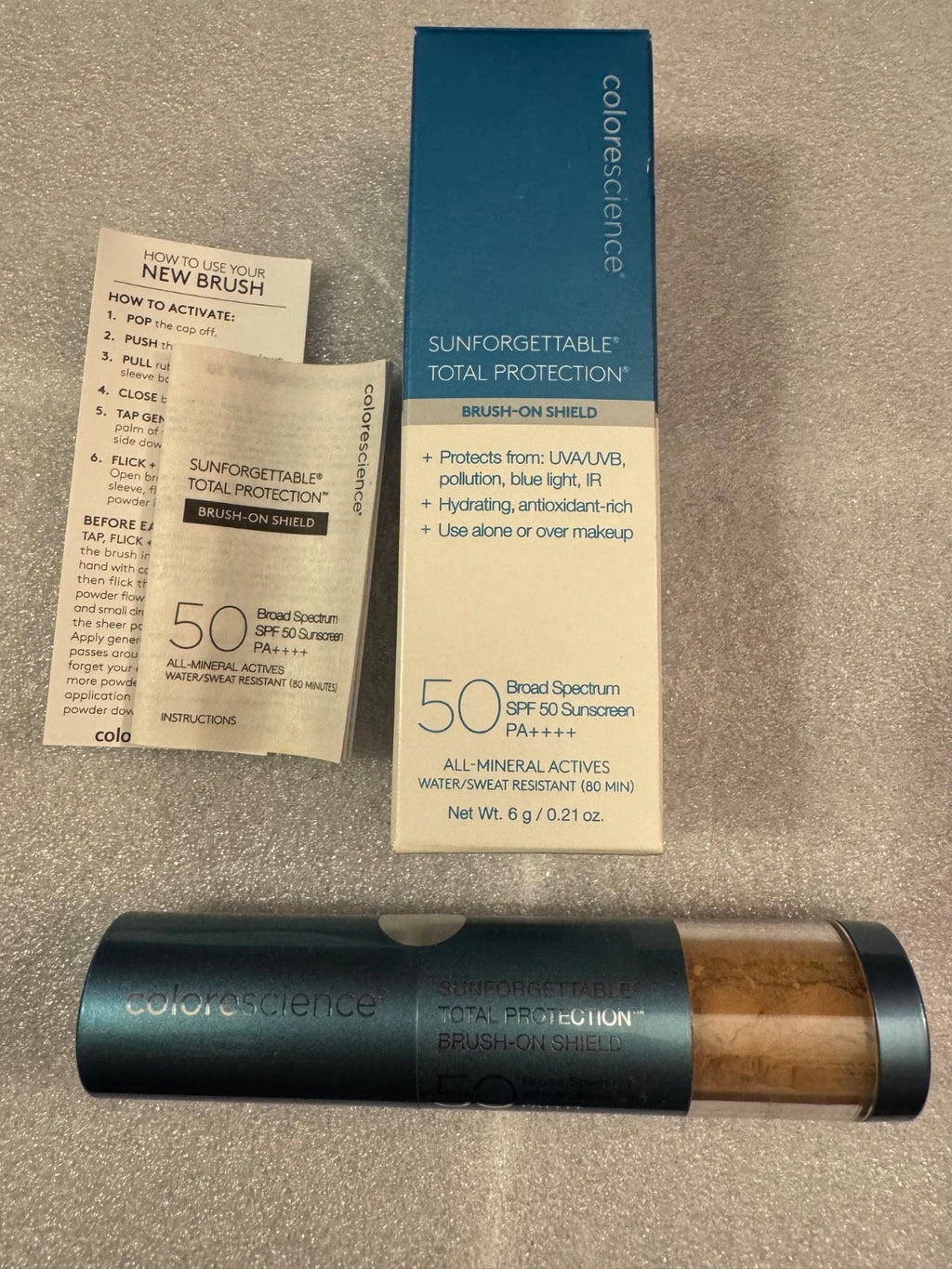 SPF50 Sun Protection Brush-On Shield - Deep Tinted Sunblock SPF50