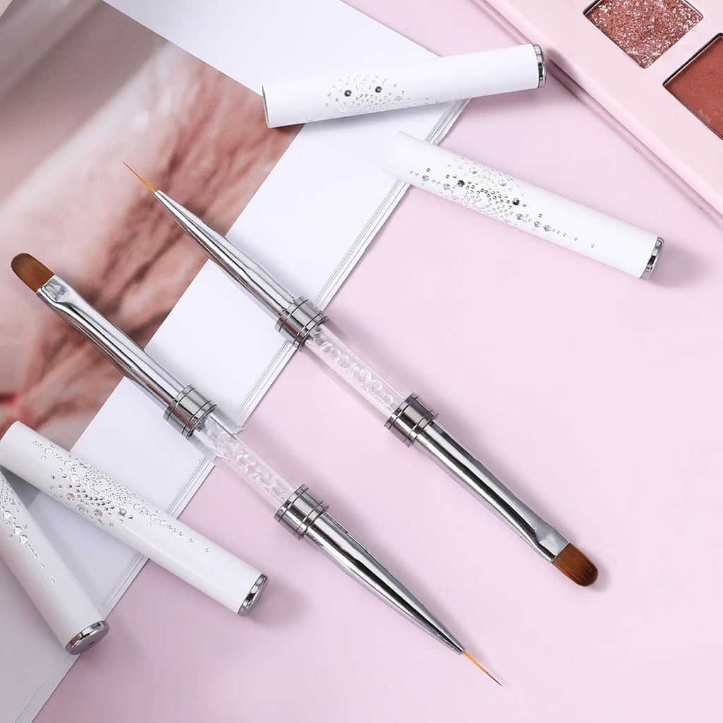 Double-Ended Nail Art Brush Set for Gel and French Tips - Professional Manicure Tools