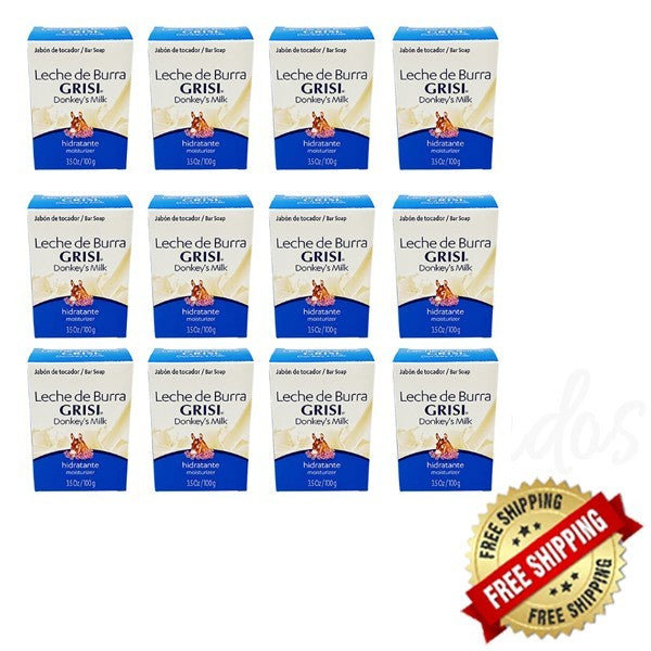 Donkey Milk Soap Bar - Gentle & Embellishing 100g Pack, 12 Count