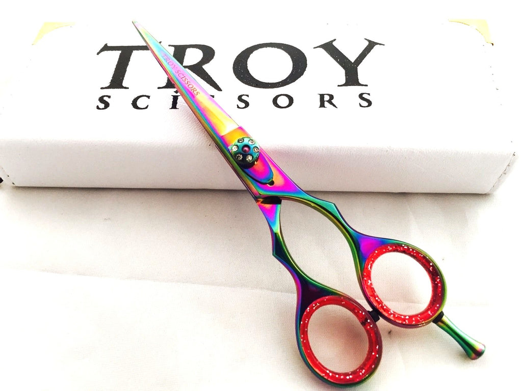 Professional 5.5-Inch Hair Cutting Titanium Scissors for Barbers and Stylists