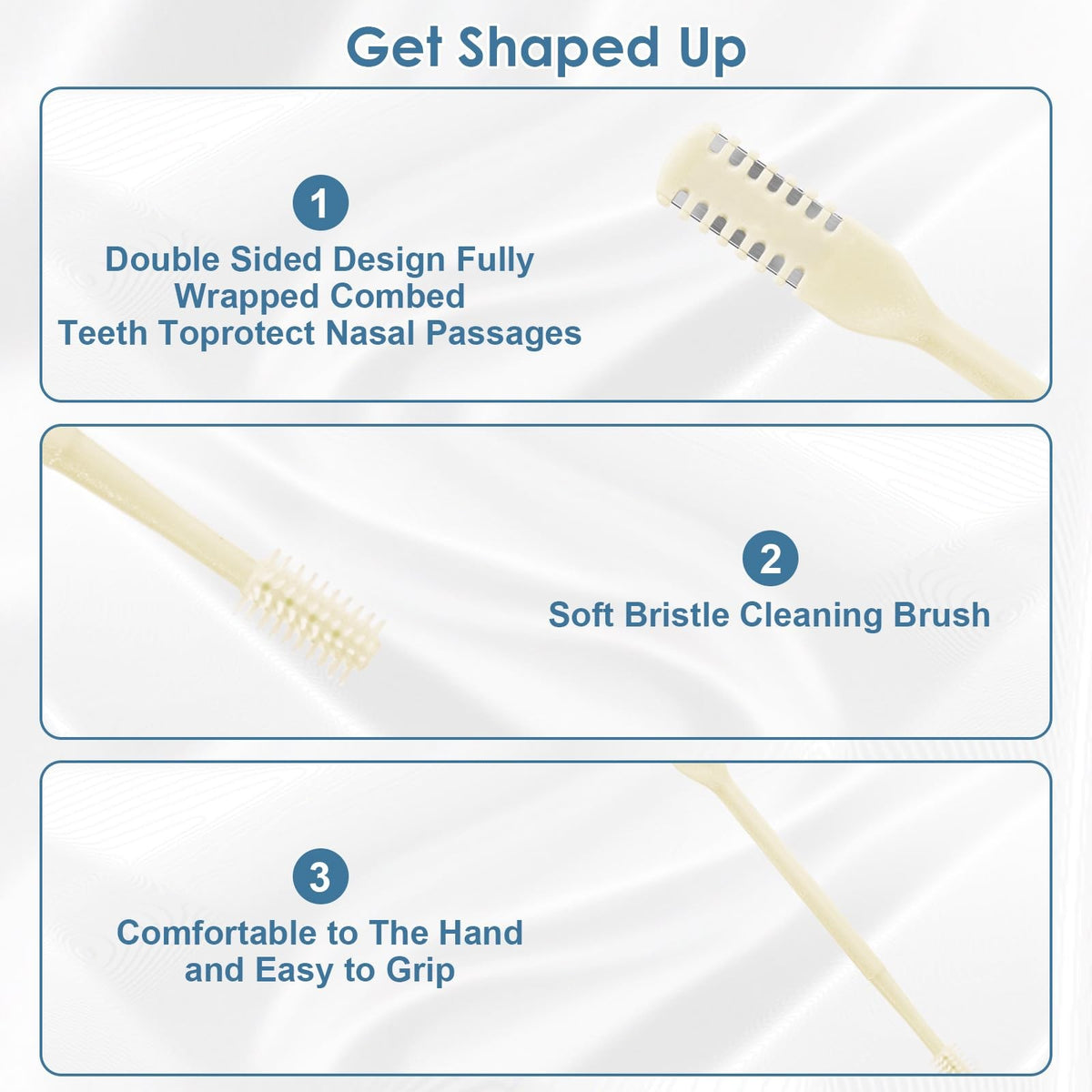 Nasal Hair Trimmer 3 or 6 Pack - Double Sided Precision Nose Hair Cutter