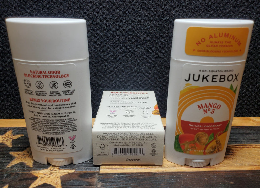 Jukebox Mango No. 5 Natural Deodorants & Body Soap Set - Mango & Peach Scent