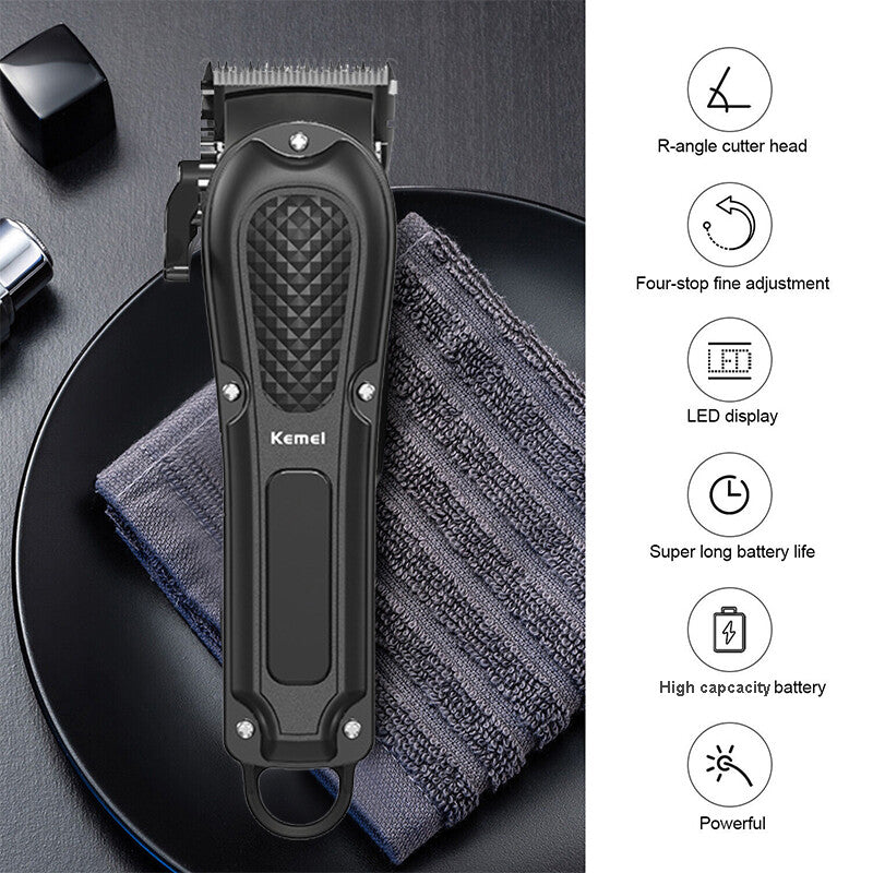 Cordless Hair Clippers & Beard Trimmer Kit - Professional Grooming Set for Men