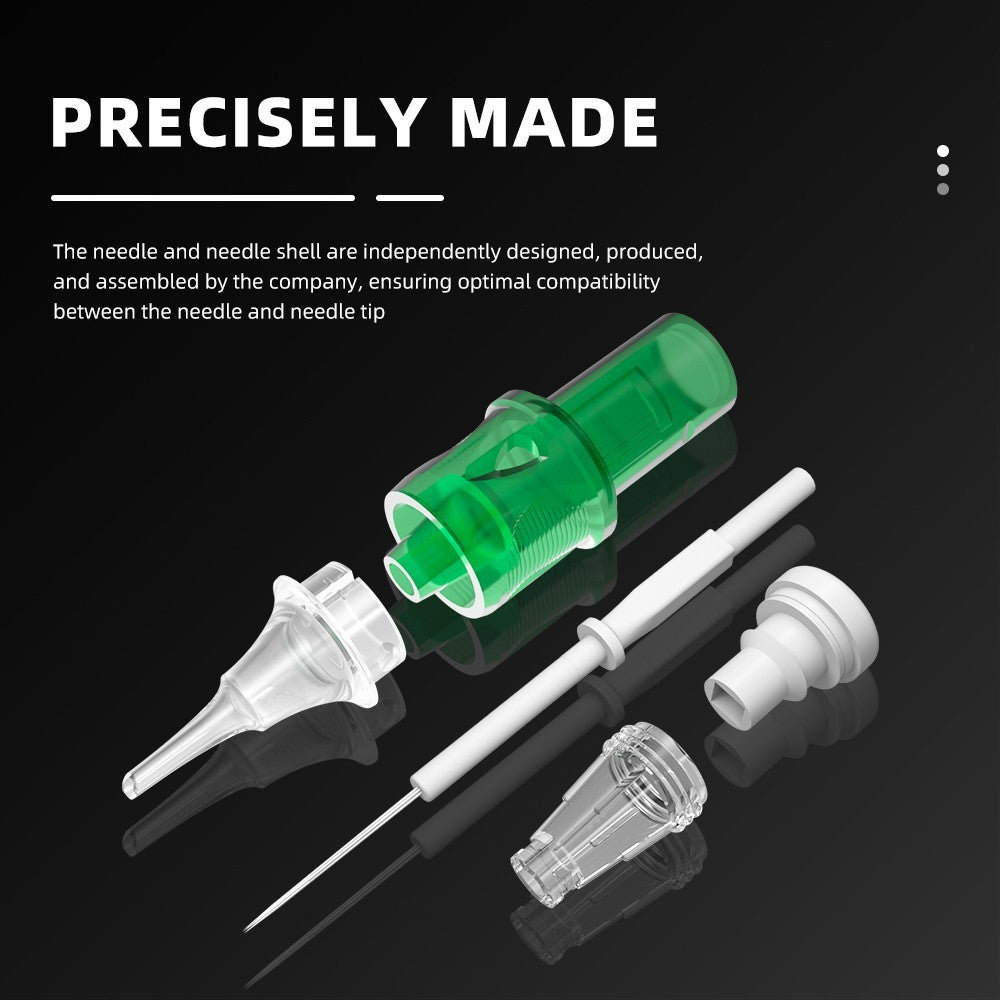 Tattoo Needle Cartridges 20pcs Box – Sterilized, Stainless Steel Round Liner