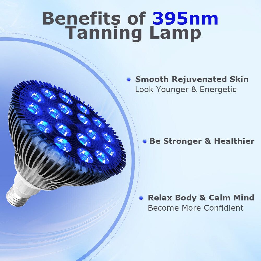 UV Tanning Lamp for Body and Face - Sunbed Solarium Light for Skin Bronzing