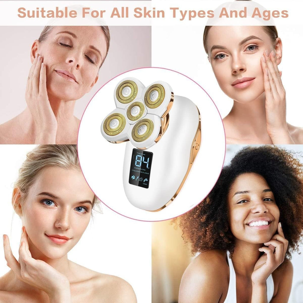 Women’s 5-in-1 Waterproof Electric Razor & Facial Hair Trimmer - Rechargeable
