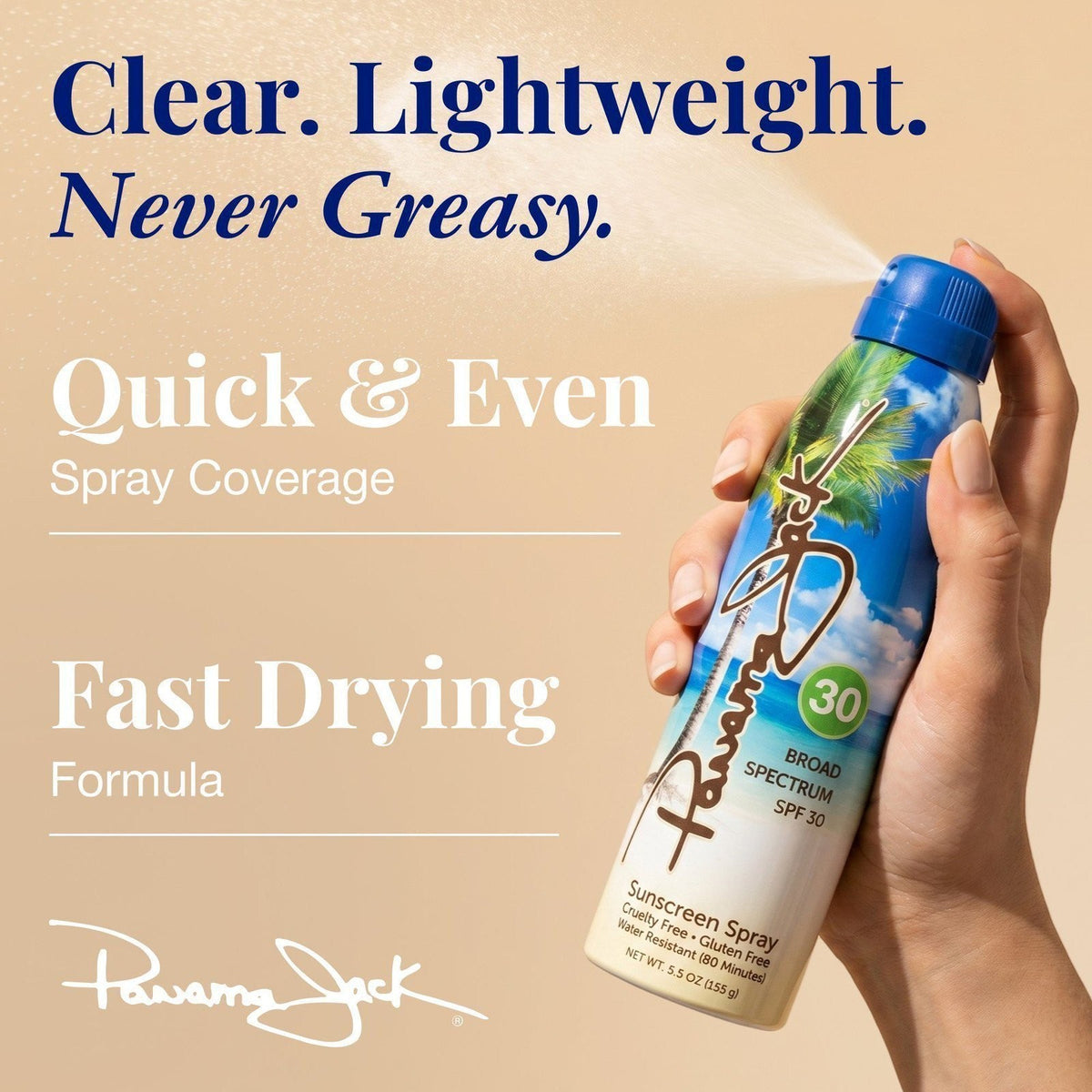 Broad Spectrum SPF 30 Sunscreen Spray - Reef Friendly, Water Resistant