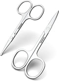 Stainless Steel Facial Grooming Scissors Set for Eyebrow Nose & Beard Trimming
