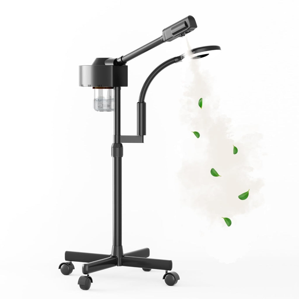 Facial Steamer with Magnifying Lamp and Ozone - 2 in 1 Face Spa Device