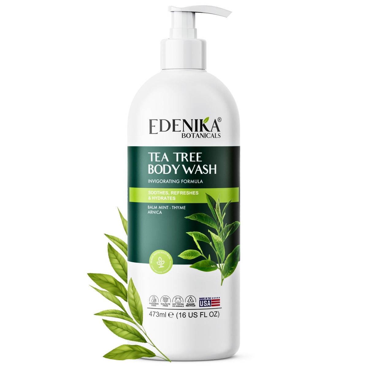 Tea Tree Body Wash for Itch Relief & Antifungal Cleansing - Organic & Sulfate-Free