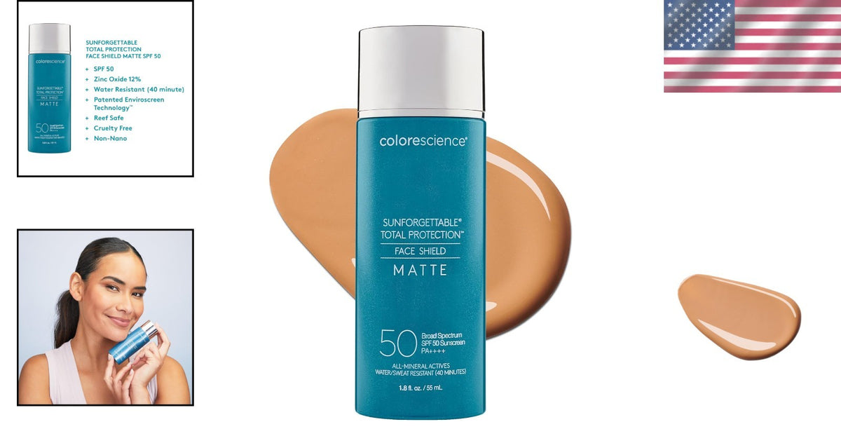 SPF 50 Face Shield Sunscreen for Oily Skin, Fragrance-Free, Water-Resistant