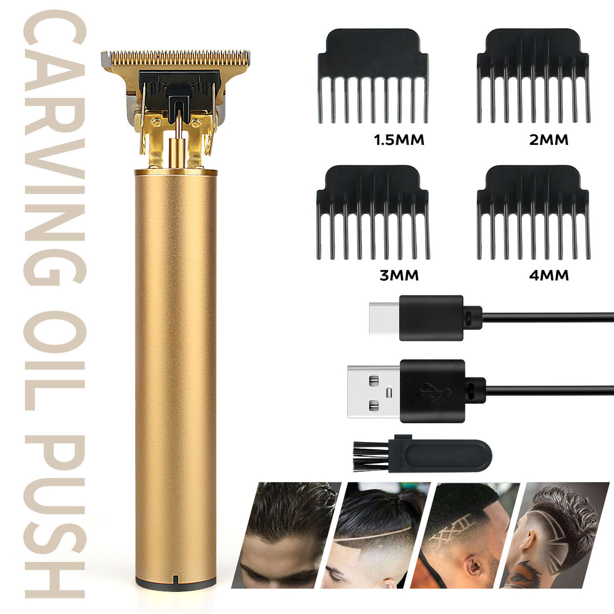 Professional Cordless Hair Clippers & Beard Trimmer with LCD Display