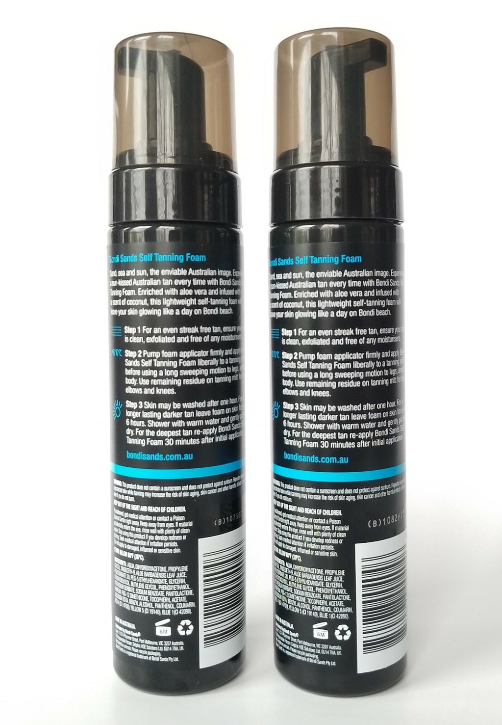 Self Tanning Foam DARK Coconut Scent 2 Pack - Australian Sun-Kissed Glow