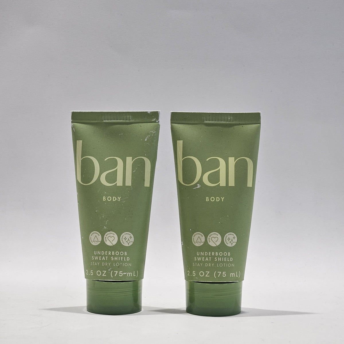 Underboob Sweat Shield Deodorant Lotion - Plant-Based, 2.5 oz, Pack of 2
