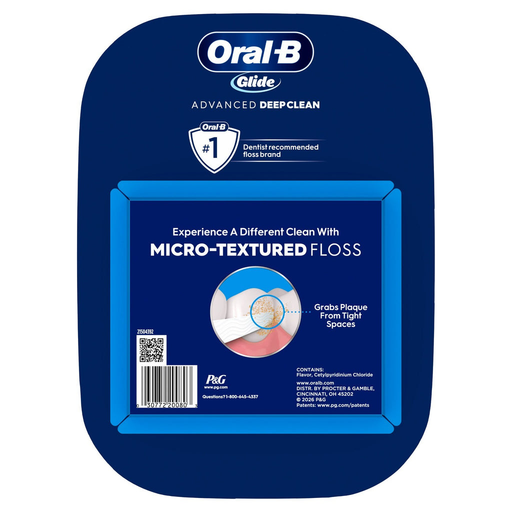 Dental Floss 6 Pack - Oral-B Glide Bacteria Defense Advanced Floss for Daily Oral Hygiene