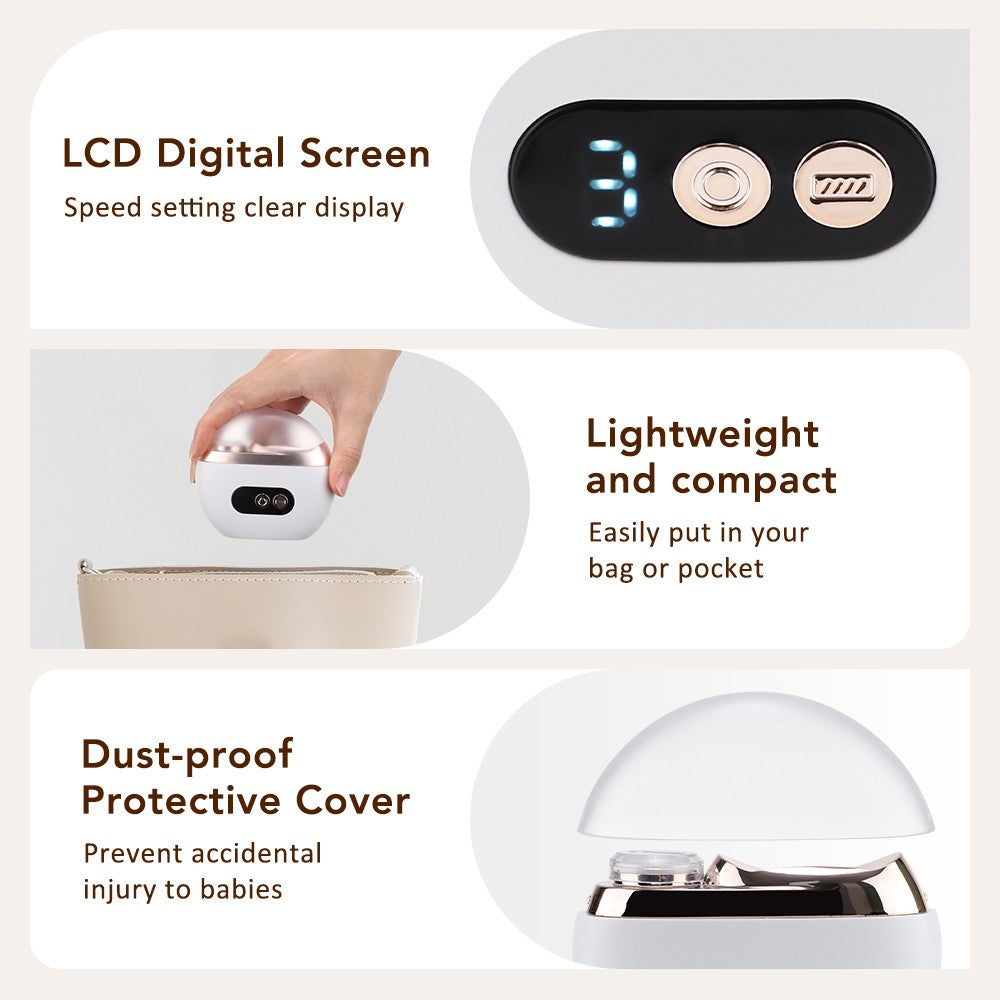Electric Nail Clipper with LED Light & 3-Speed Trimmer for Nails