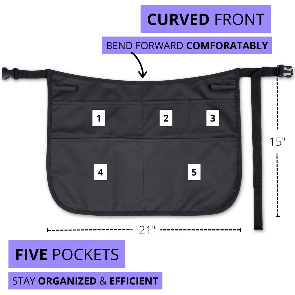 Waterproof Hair Stylist Apron with 5 Pockets for Men Women