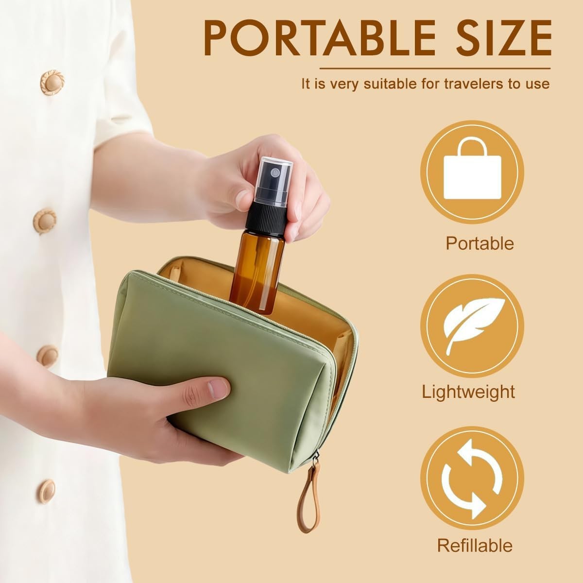 Refillable Glass Spray Bottles 12 Pack 15ML Fine Mist Reusable Dispenser