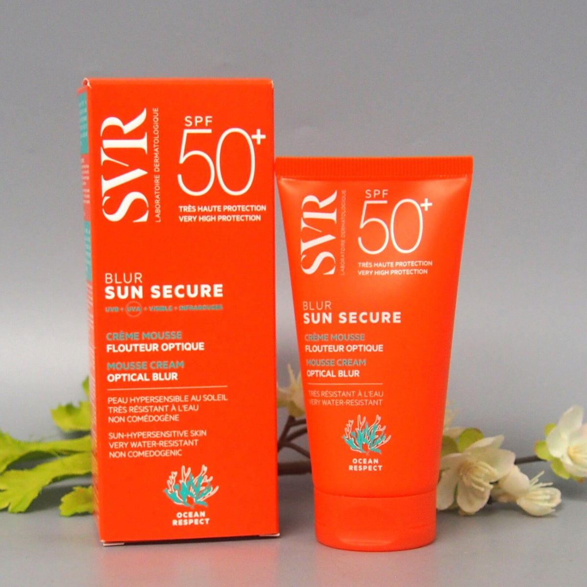 SPF 50+ Blurring Sun Protection Foam Cream for Sensitive Skin - 50ml