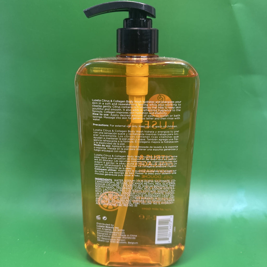 Citrus & Collagen Body Wash - Energizing Hydrating Formula 33.8 Fl Oz