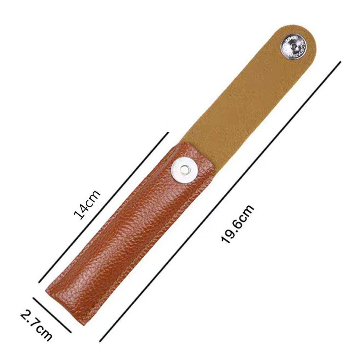 4-Piece PU Leather Tweezer Pouch Set for Eyelash Extensions - Brown