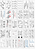 Temporary Tattoo Stickers Set - Waterproof 30 Sheets Alphabet Letters