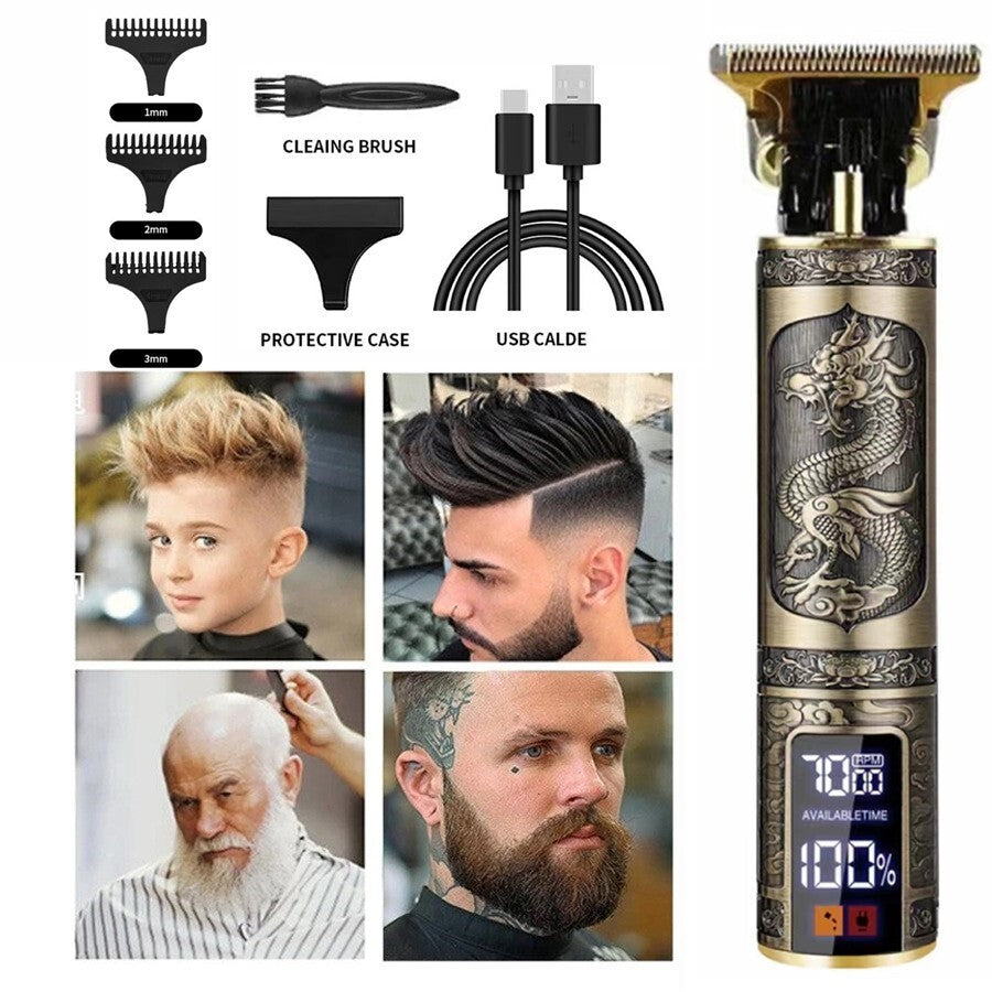 Cordless Hair Clippers & Beard Trimmer for Men, Professional Electric Grooming Set