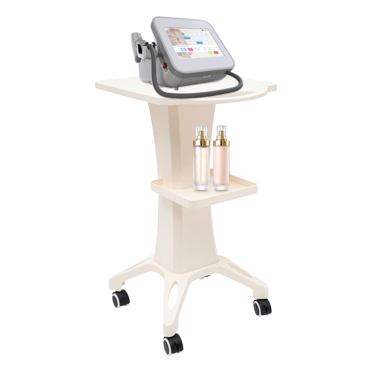 Beauty Salon Rolling Cart with 4 Wheels, Floor Standing Instrument Storage