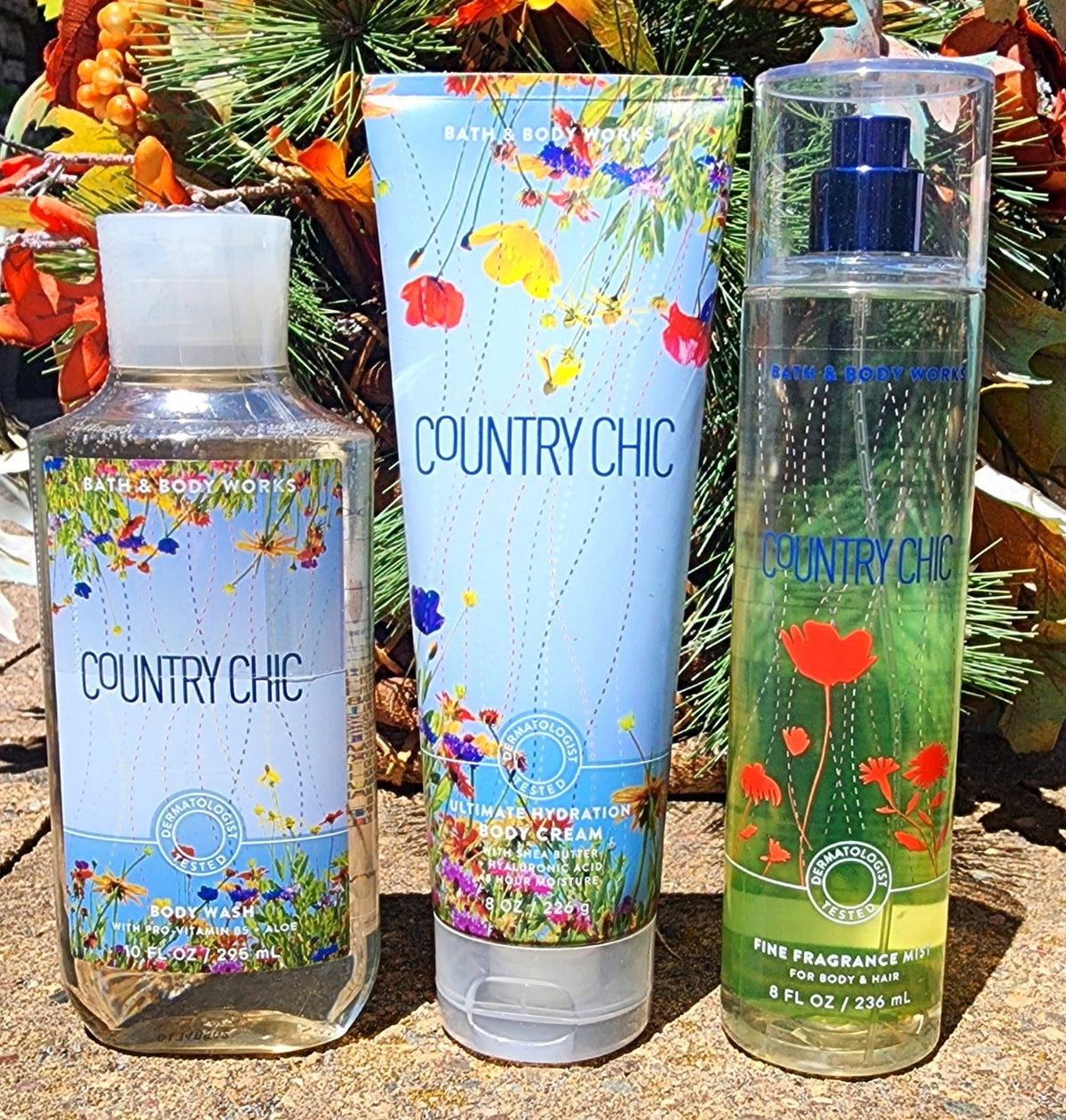Summer Country Chic Bath & Body Set - Shower Gel, Body Lotion & Mist