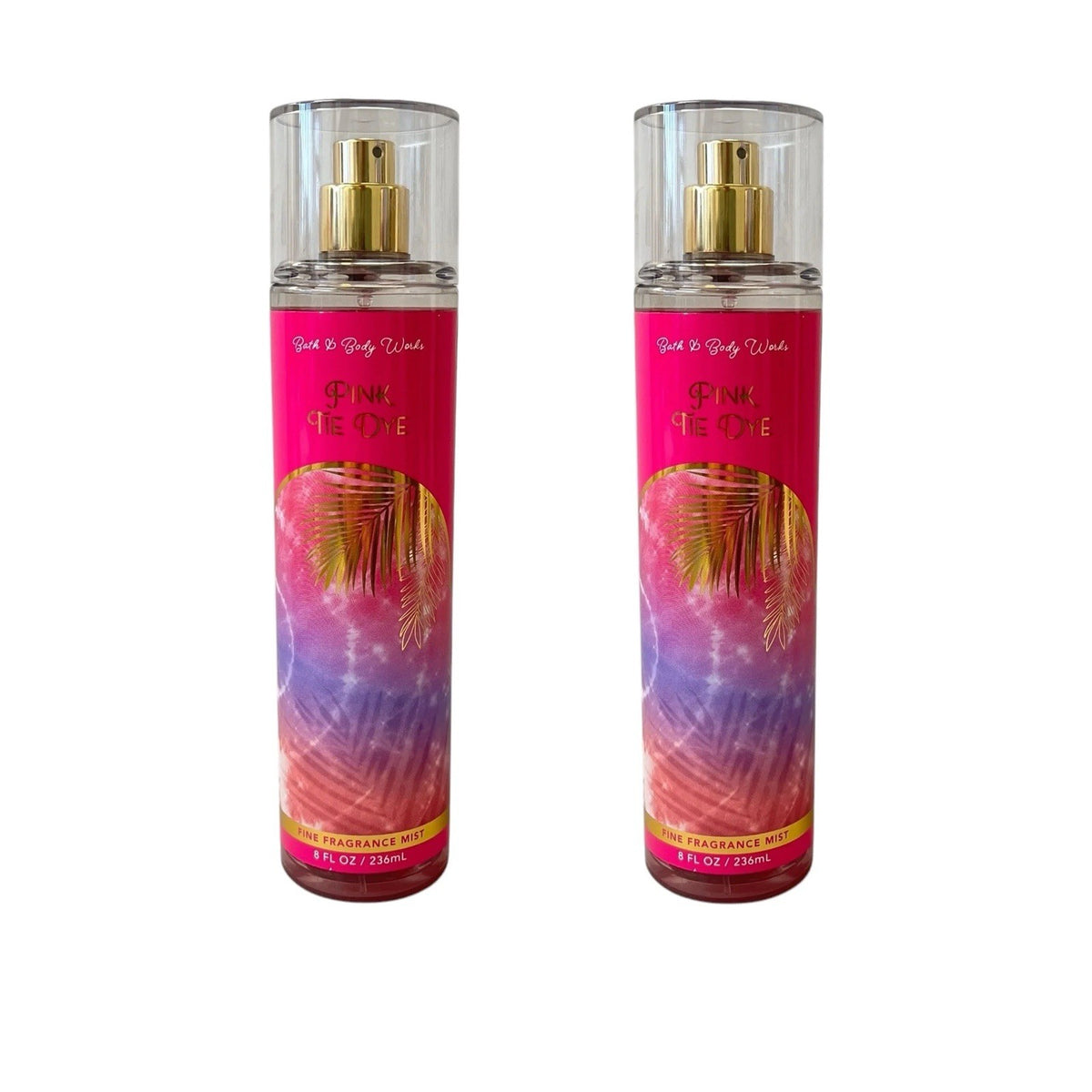 2 Pack Pink Tie Dye Fragrance Mist for Women - Juicy & Lotus