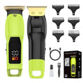 Rechargeable Cordless Beard & Hair Trimmer with LED Display - Men’s Grooming Kit