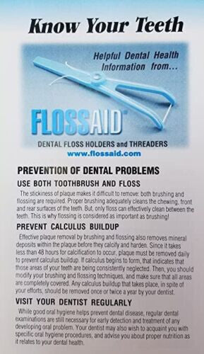 Dental Floss Holder 3-Pack - Assorted Colors for Easy Flossing