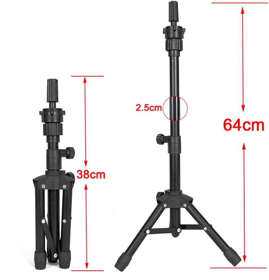 25 Inch Adjustable Wig Stand Tripod for Hairdressing Training