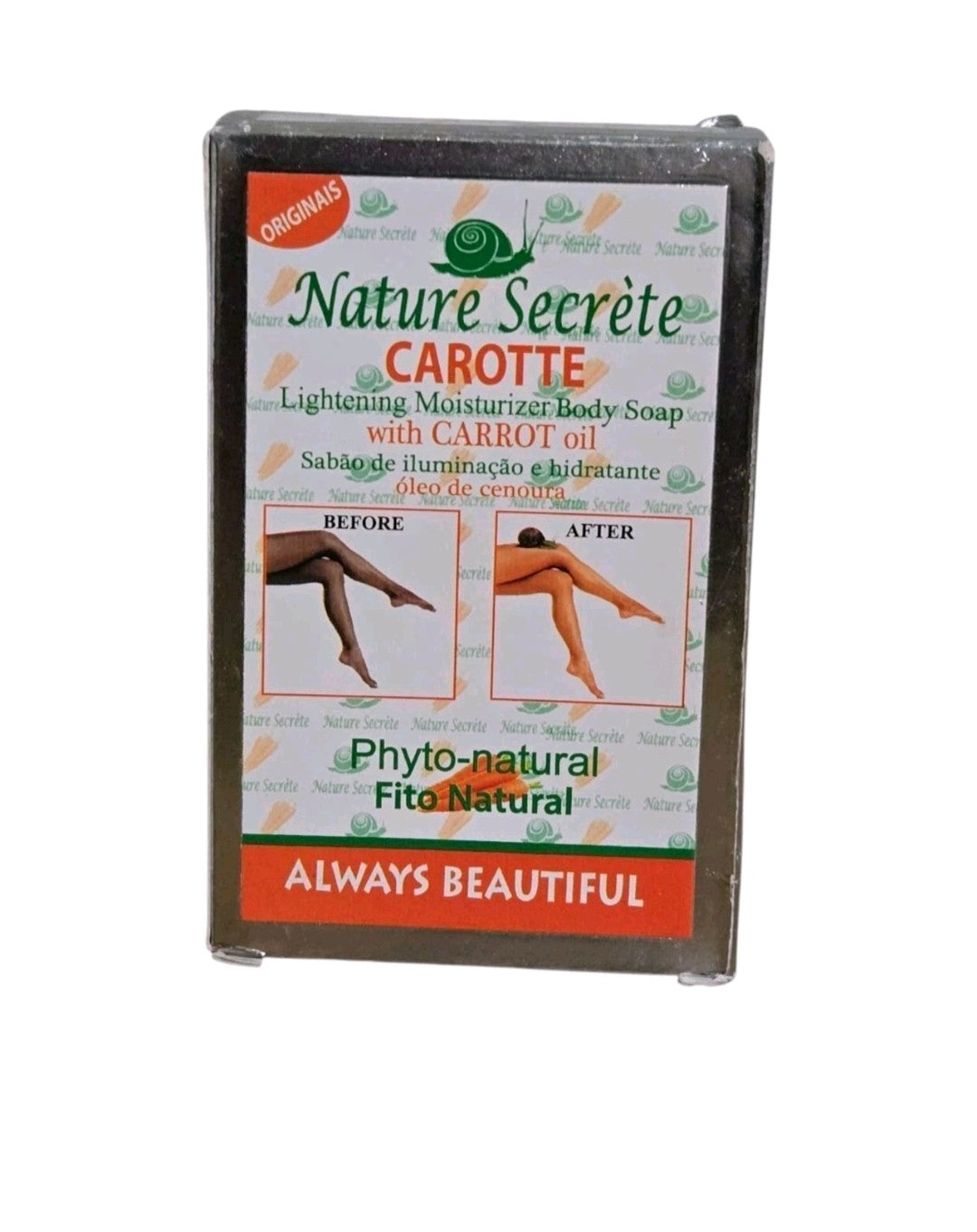 3X Nature Organic Carrot Skin Lightening Body Soap Bar 12.35 oz - Moisturizing & Brightening