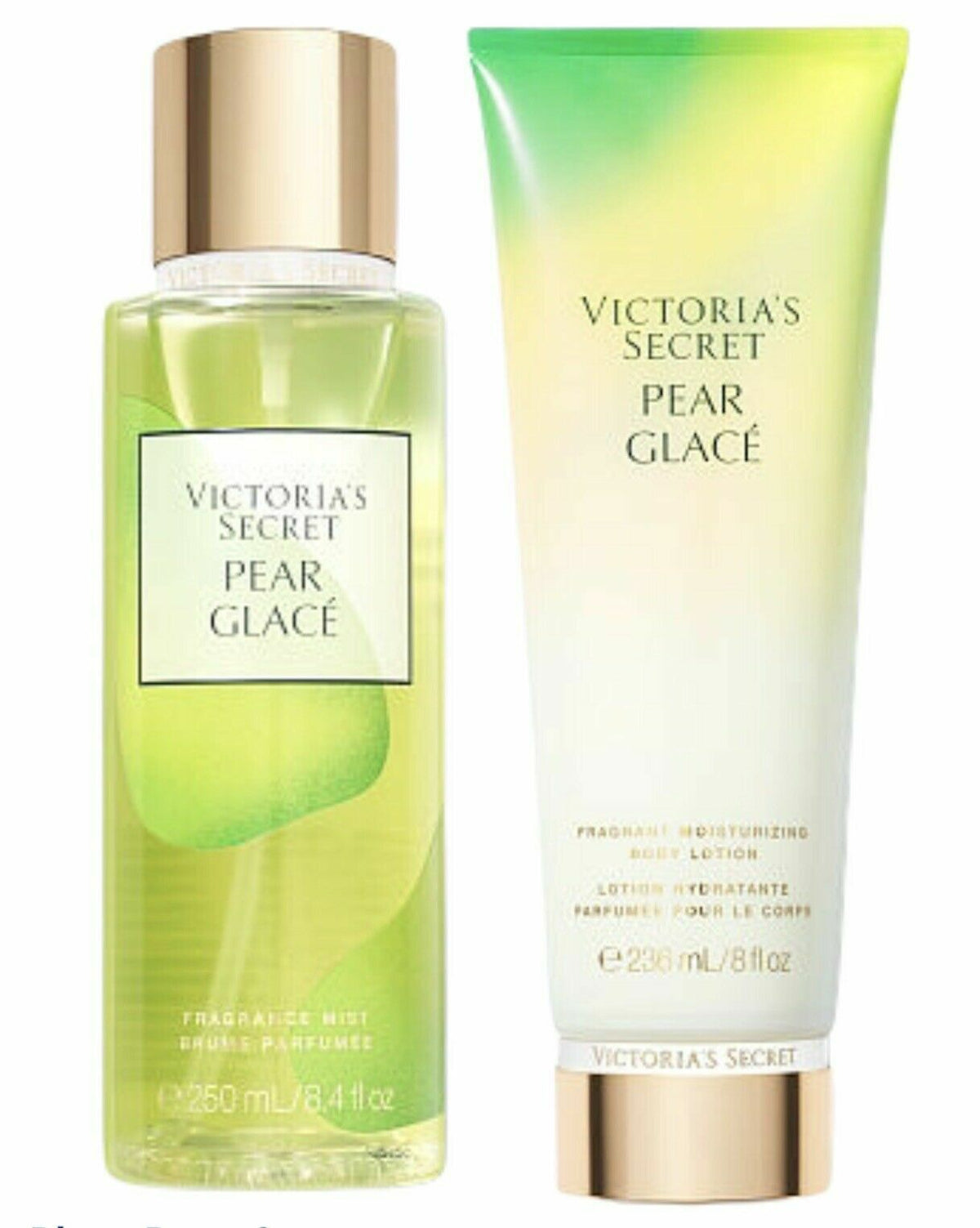 Victoria's Secret Pear Glace Fragrance Mist & Body Lotion Set 8.4oz & 8oz