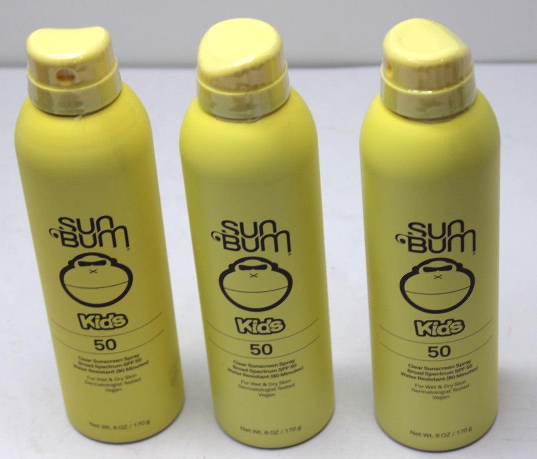 Sun Bum Kids SPF 50 Clear Body Spray Sunscreen - 6 Oz, Pack of 3