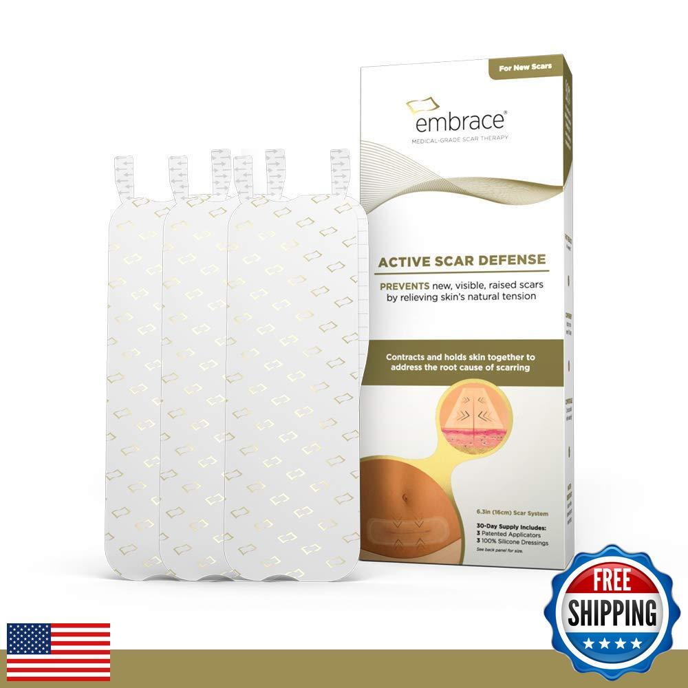 Medical Silicone Scar Sheets for New Hypertrophic & Keloid Scars - 6.3 Inch Extra-Large 30-Day Supply