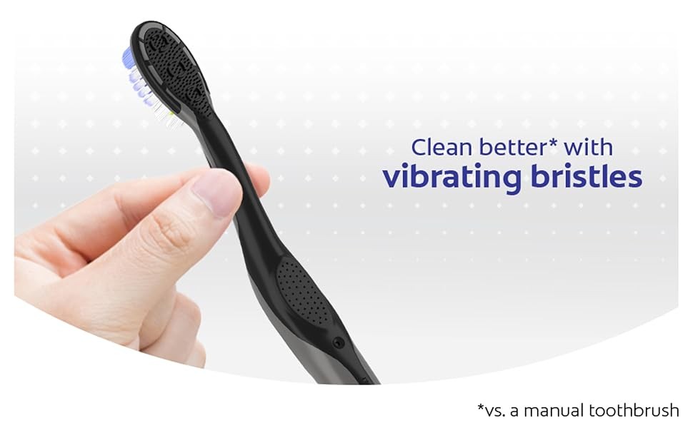 Electric Toothbrush 360 Vibrate Deep Clean Battery-Powered Medium Bristles