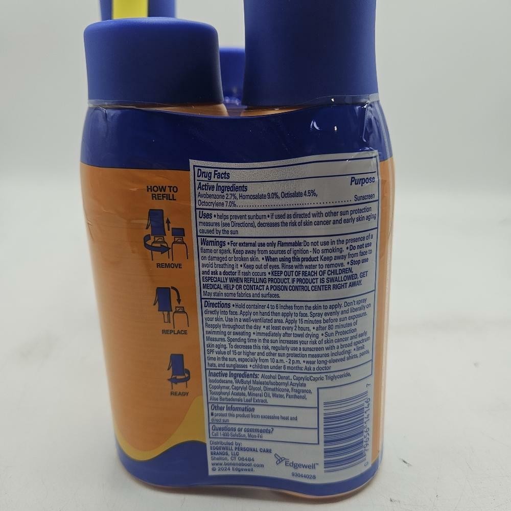 SPF50 Sun Spray Refill Pack - 2 Pack 5.5oz Ultra Sport Sun Protection