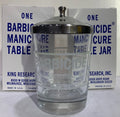 Manicure Disinfecting Glass Jar - 3 Pack for Nail Care & Salon Sterilization