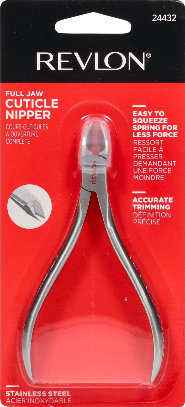 Revlon Full Jaw Cuticle Nipper - Precision Nail Tool for Cuticle Care