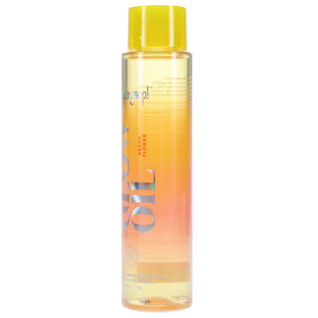 SPF 50 Body Oil with Sun-Kissed Glow - Beach Flower Scent, 5 oz