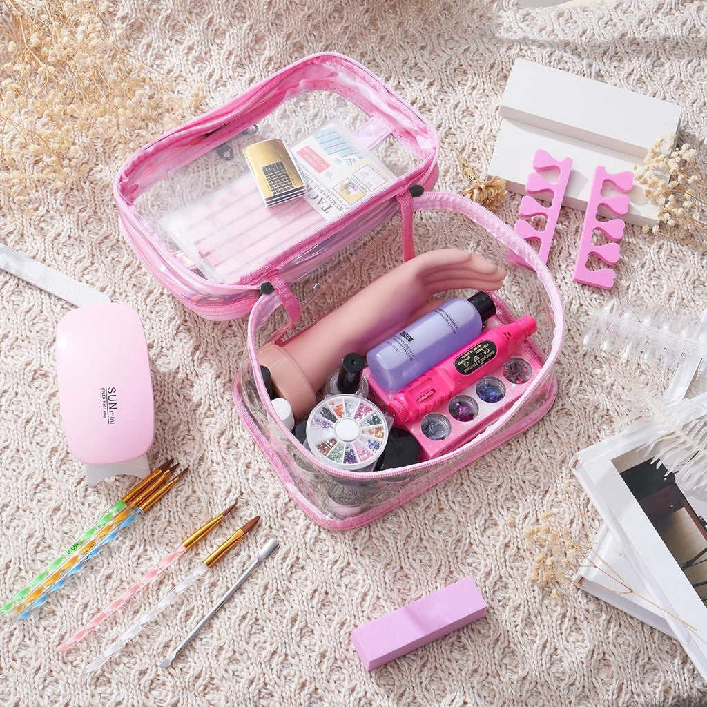 Acrylic Nail Kit with UV Lamp & Tools for DIY Manicure & Extensions