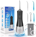 Cordless Water Flosser Oral Irrigator with 6 Tips - Rechargeable Portable Dental Cleaner
