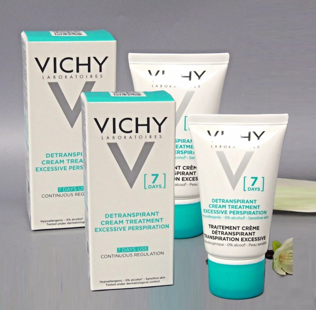 Vichy 7-Day Anti-Perspirant Deodorant Cream - 2 Pack, 30ml