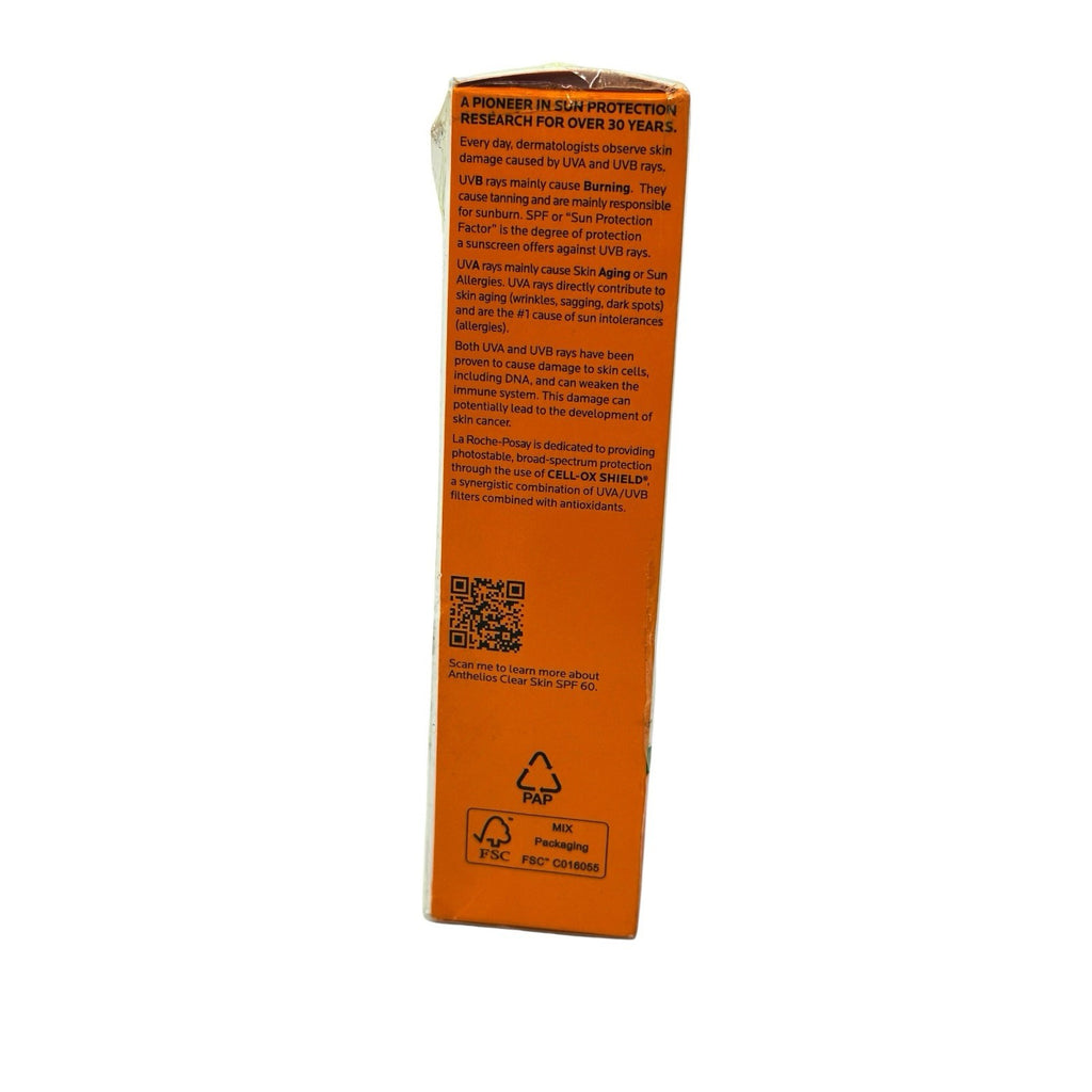 La Roche-Posay Anthelios Clear Skin SPF 60 Dry Touch Sunscreen 3 oz