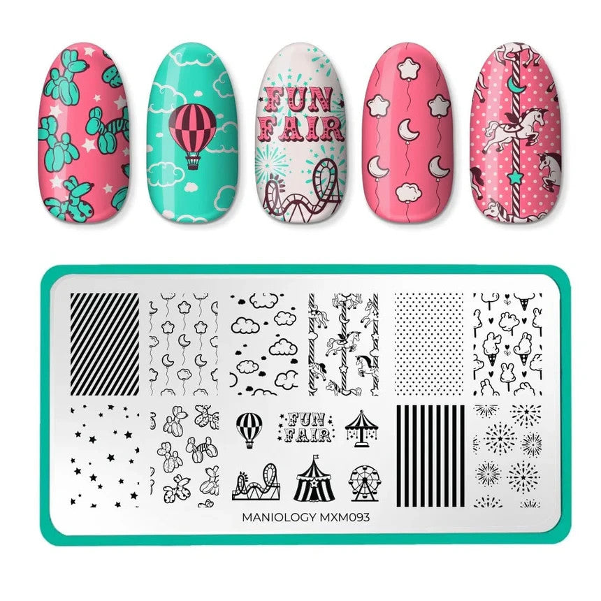 Maniology Nail Stamping Plate Set MXM093 & MXM094 - Nail Art Tools