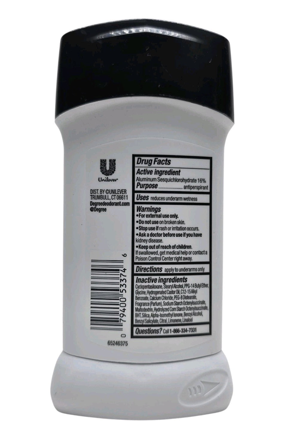 Degree Max Protection+ 5-in-1 Antiperspirant Deodorant, Black and
