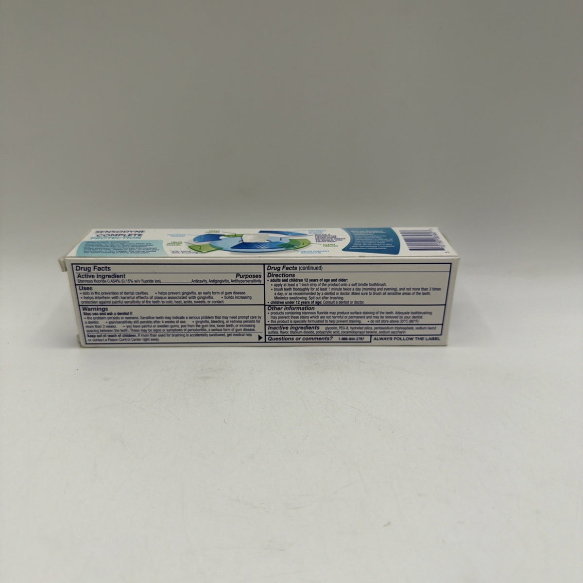 Sensitive Toothpaste for Gingivitis - Complete Protection, 3.4 oz 2 Pack